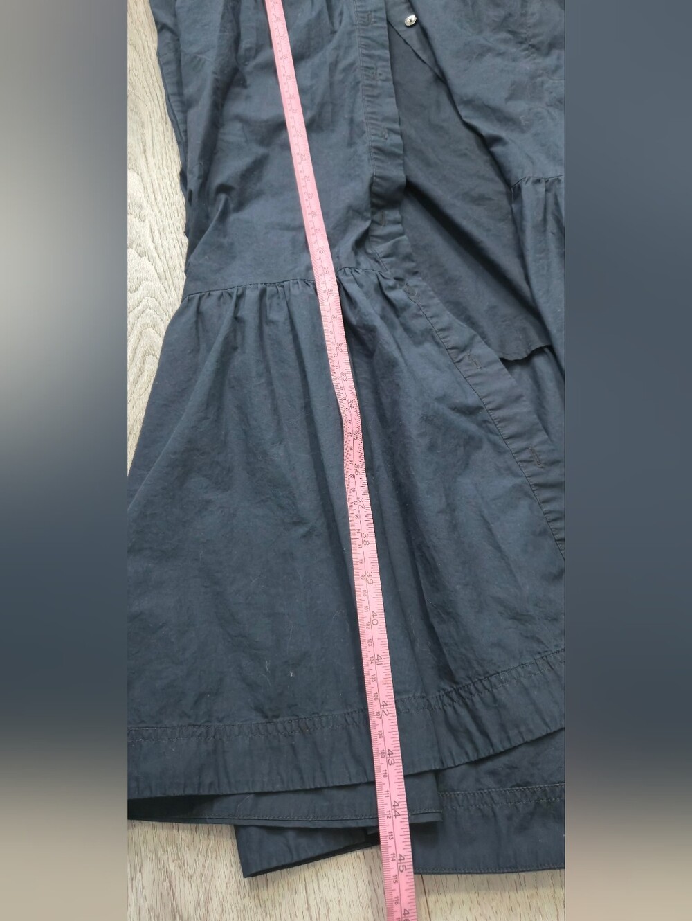 Maeve by Anthropologie Paola Flounced Midi Dress Black Small - Picture 14 of 16